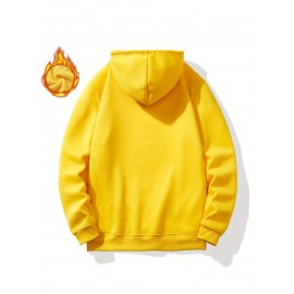 Men'S Ew People Graphic Print Hooded Sweatshirt - Oversized Loose Fit Pullover Hoodie with Kangaroo Pocket, Long Sleeve Casual Winter Warmth, with Lettering, Comfortable Casual Attire & Ideal Gift for Men (Autumn/Winter), Plus Size